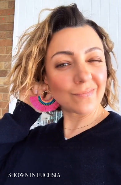 Havanah Ray Tassel Earrings (Tomato)