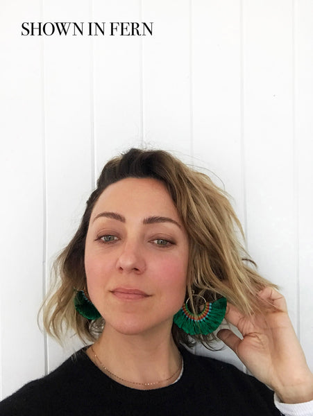 Havanah Ray Tassel Earrings (Tangerine)